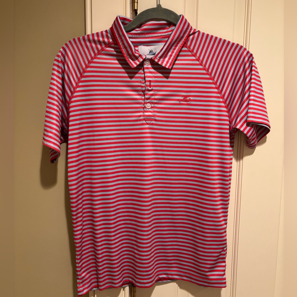 SOUTHBOUND Boy’s YL polo, Performance, Red and Gray, EUC